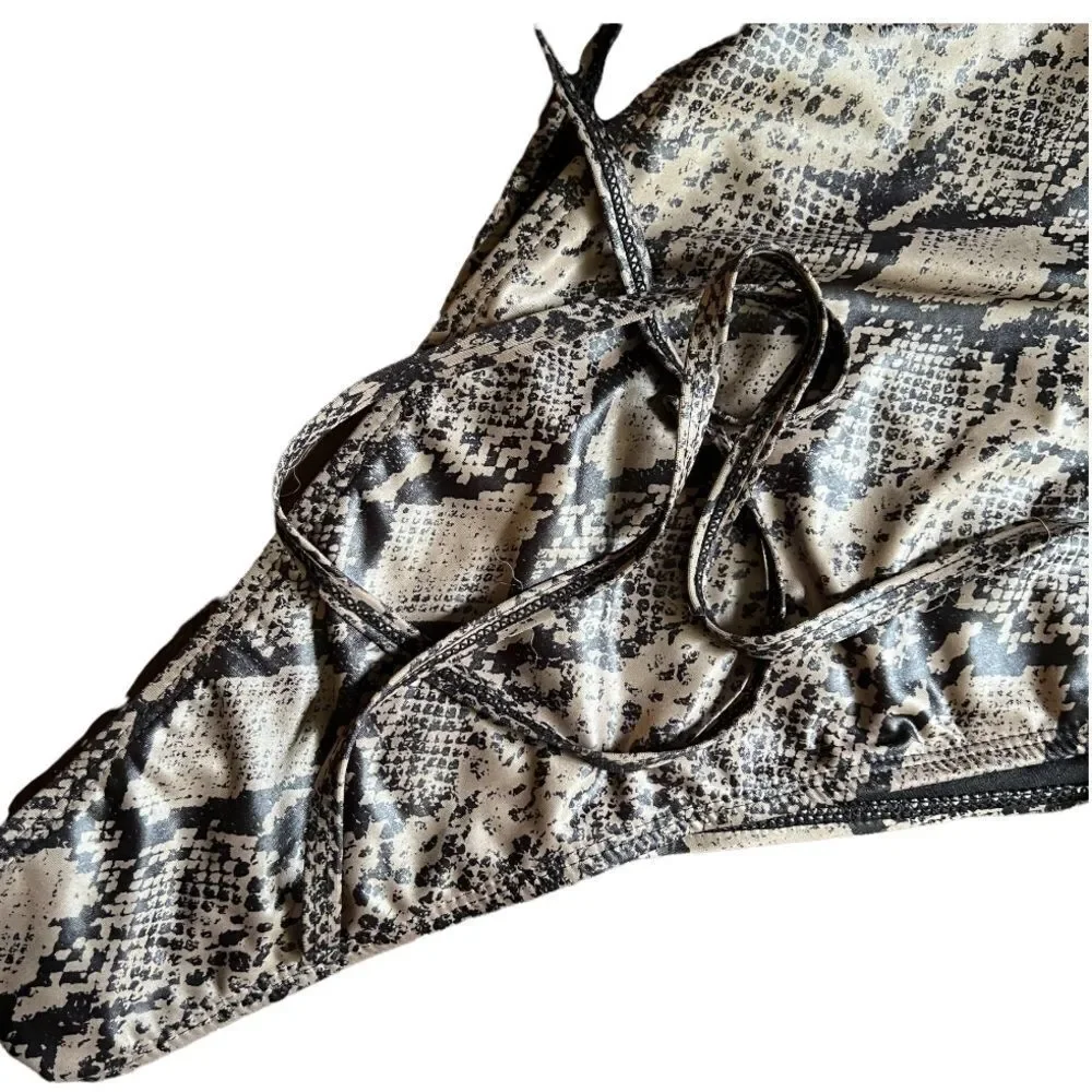 Motel Hiwa‎ Snake Print One Piece Bathing Suit nwt